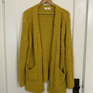 Zenana Outfitters Mustard Textured Cardigan